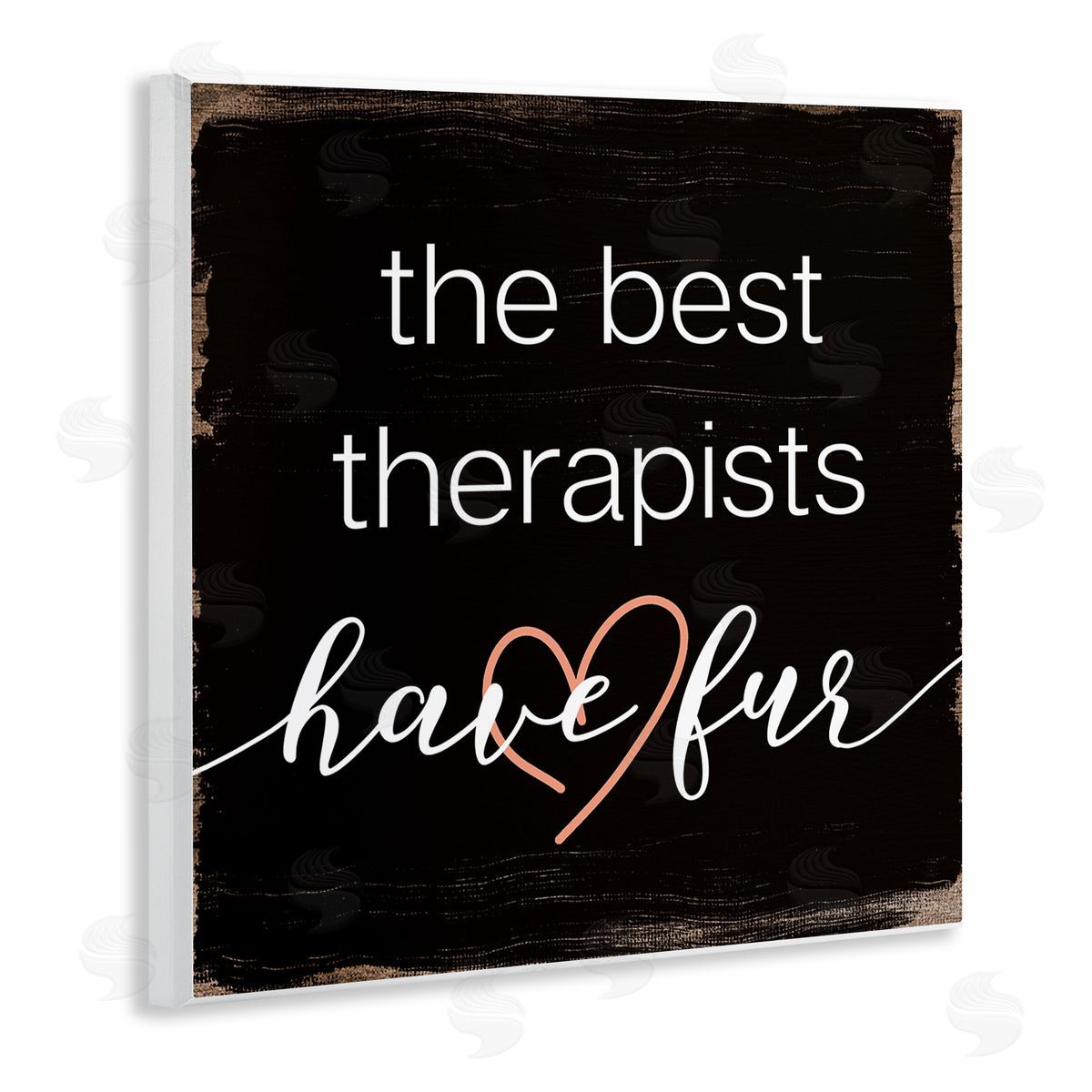 Stupell Studio Best Therapists Have Fur Phrase Rustic Home Pet Wall Plaque Art
