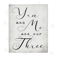 Stupell Studio | You Me and Our Three Phrase Family Home Quote