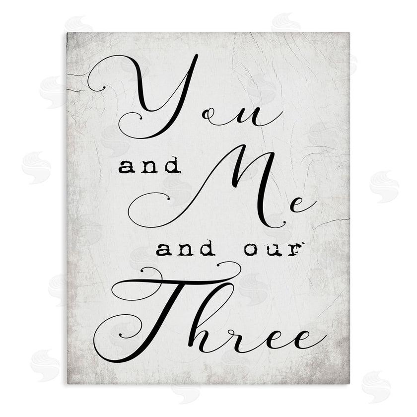 Stupell Studio | You Me and Our Three Phrase Family Home Quote