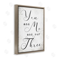 Stupell Studio | You Me and Our Three Phrase Family Home Quote