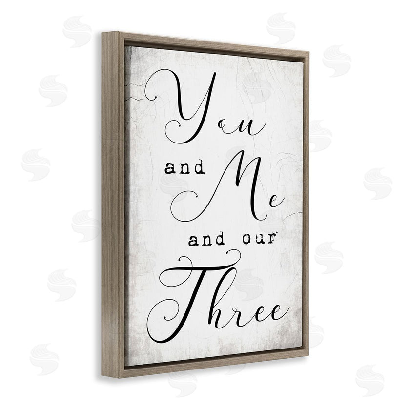 Stupell Studio | You Me and Our Three Phrase Family Home Quote