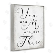 Stupell Studio | You Me and Our Three Phrase Family Home Quote