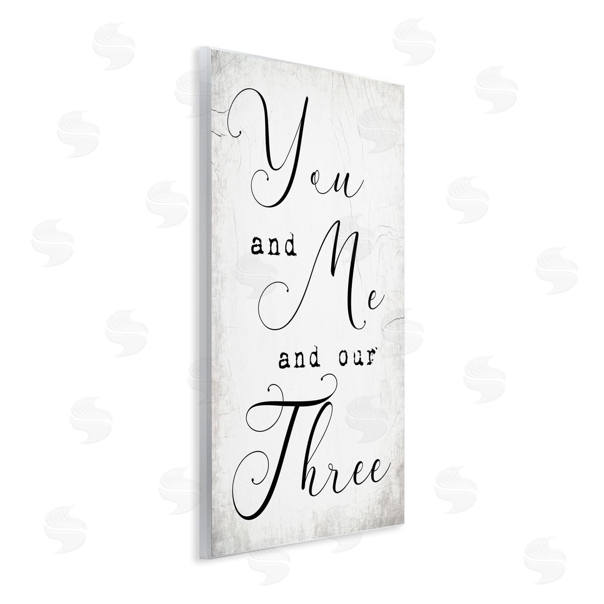 Stupell Studio You Me and Our Three Phrase Family Home Quote Wall Plaque Art