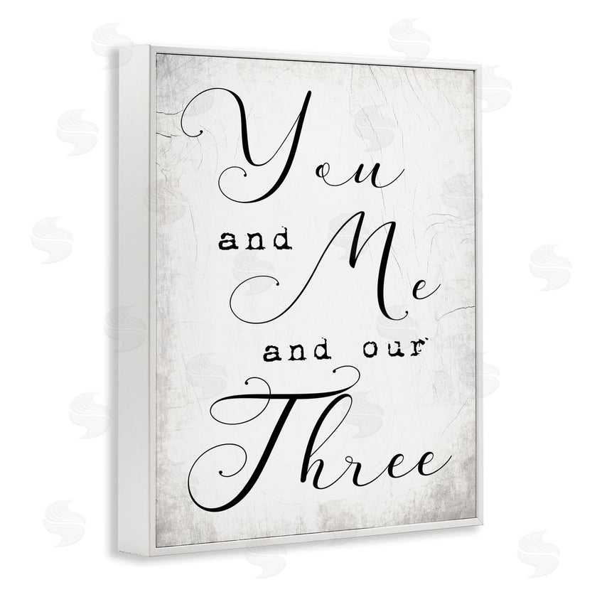 Stupell Studio | You Me and Our Three Phrase Family Home Quote