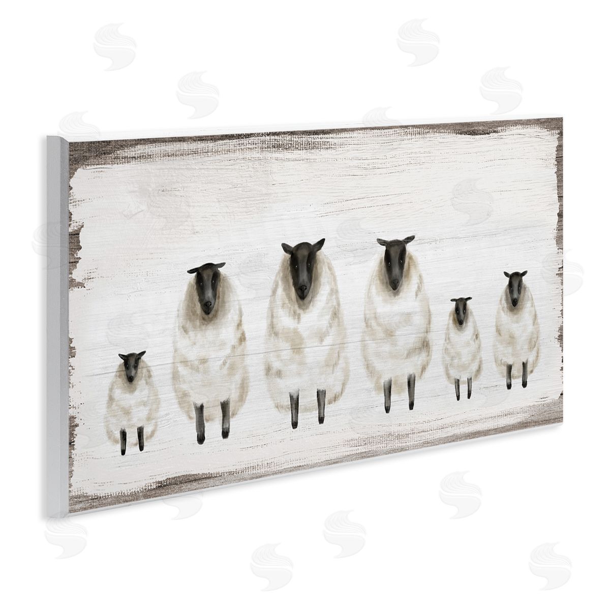 Rustic Country Sheep Herd Wood Plaque Wall Art, Home Decor by Stupell Studio