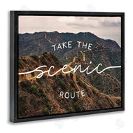 Stupell Studio | Take Scenic Route Phrase Mountain Road Landscape