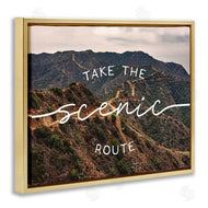 Stupell Studio | Take Scenic Route Phrase Mountain Road Landscape
