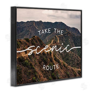 Stupell Studio | Take Scenic Route Phrase Mountain Road Landscape