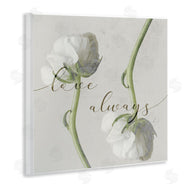 Stupell Studio | Love Always Phrase Asymmetrical Floral White Roses
