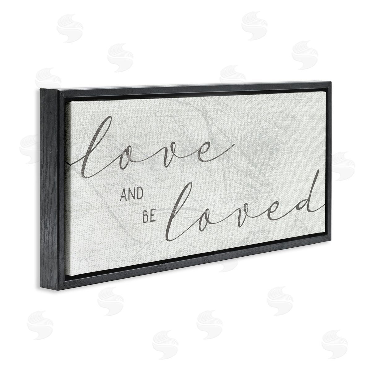 Stupell Studio Love And Be Loved Phrase Charming Cursive Text Black Floater Frame Canvas Art