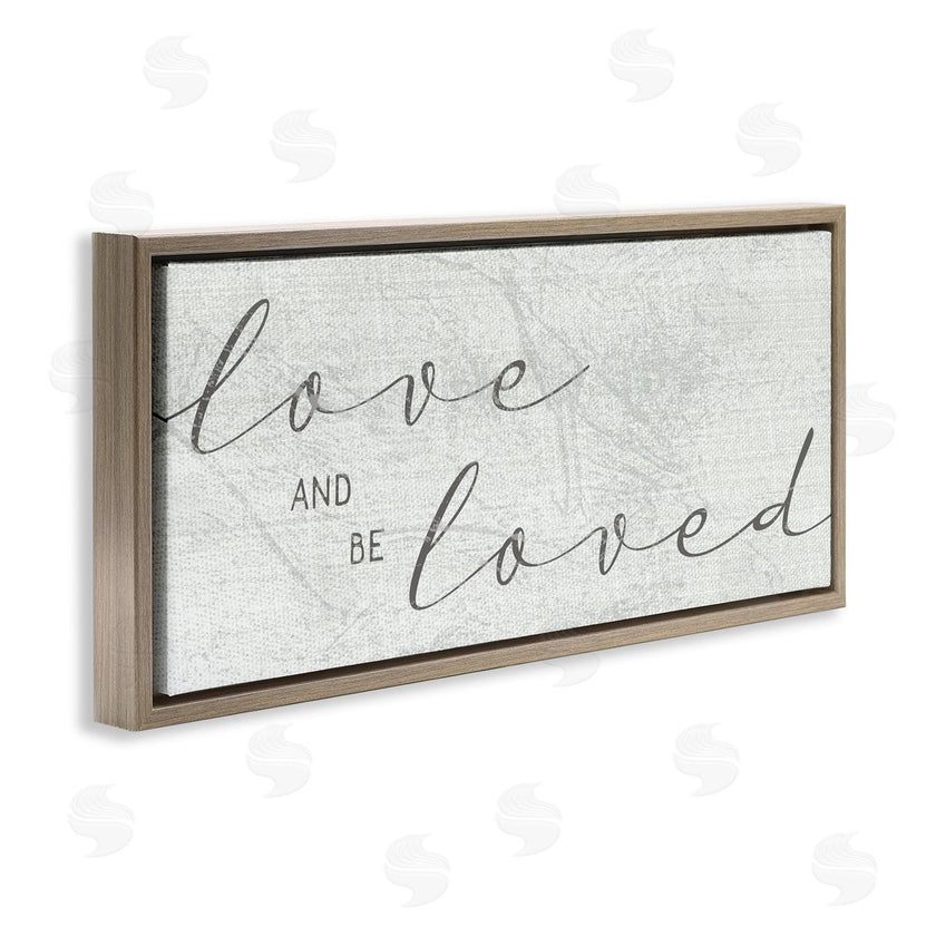 Stupell Studio | Love And Be Loved Phrase Charming Cursive Text