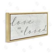Stupell Studio | Love And Be Loved Phrase Charming Cursive Text