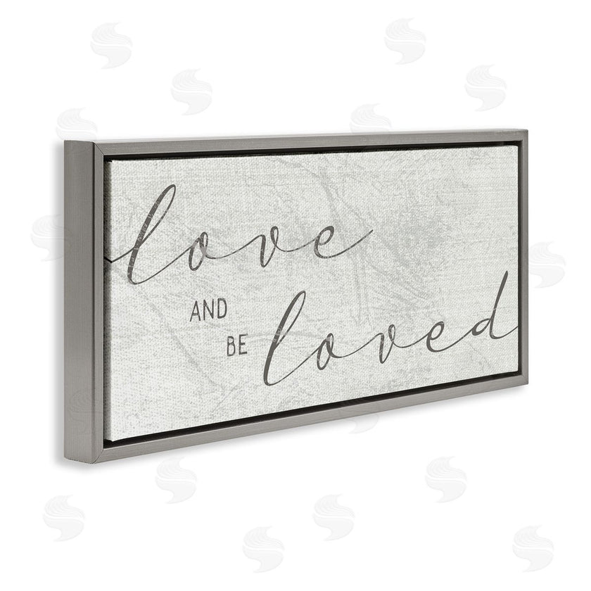 Stupell Studio | Love And Be Loved Phrase Charming Cursive Text