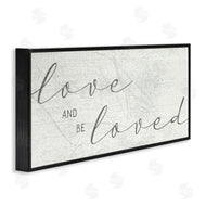 Stupell Studio | Love And Be Loved Phrase Charming Cursive Text