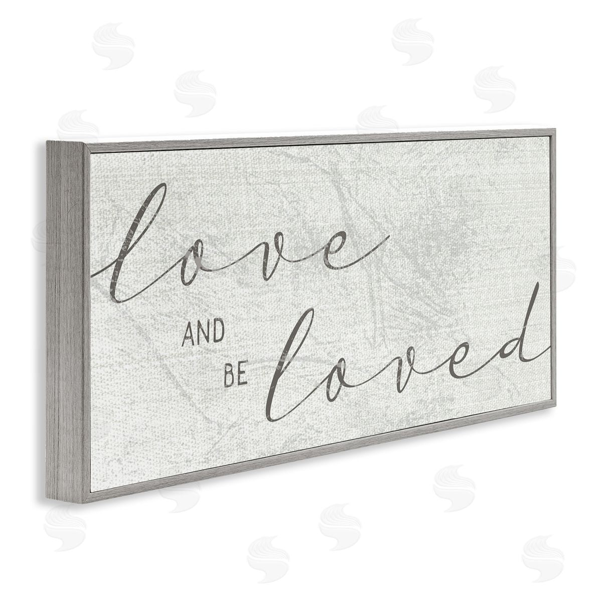 Stupell Studio Love And Be Loved Phrase Charming Cursive Text Gray Framed Giclee Wall Art