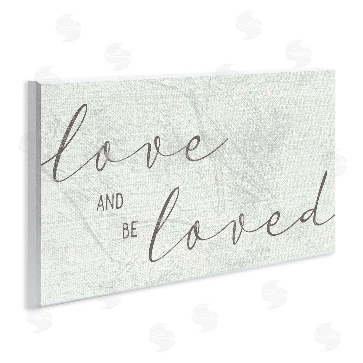Stupell Studio Love And Be Loved Phrase Charming Cursive Text Wall Plaque Art