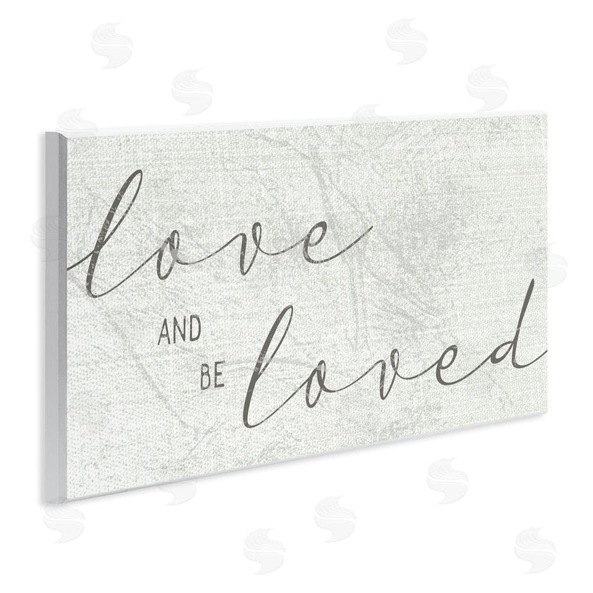 Stupell Studio | Love And Be Loved Phrase Charming Cursive Text
