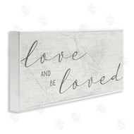 Stupell Studio | Love And Be Loved Phrase Charming Cursive Text