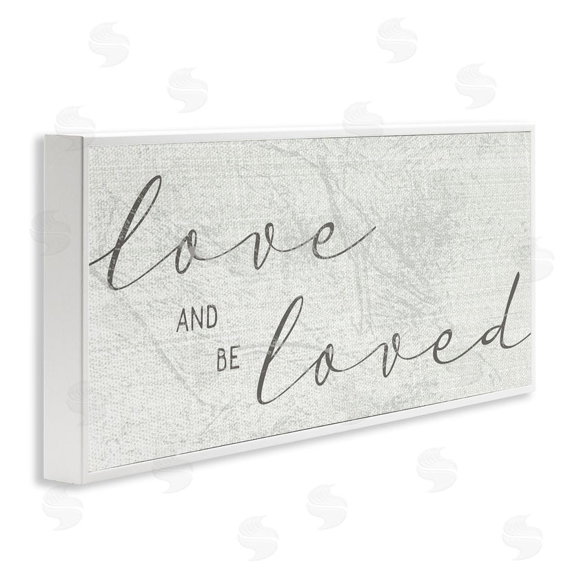 Stupell Studio | Love And Be Loved Phrase Charming Cursive Text