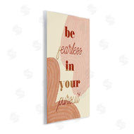 Stupell Studio | Be Fearless In Pursuit Phrase Abstract Warm Shapes