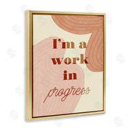 Stupell Studio | Work In Progress Phrase Abstract Warm Shapes