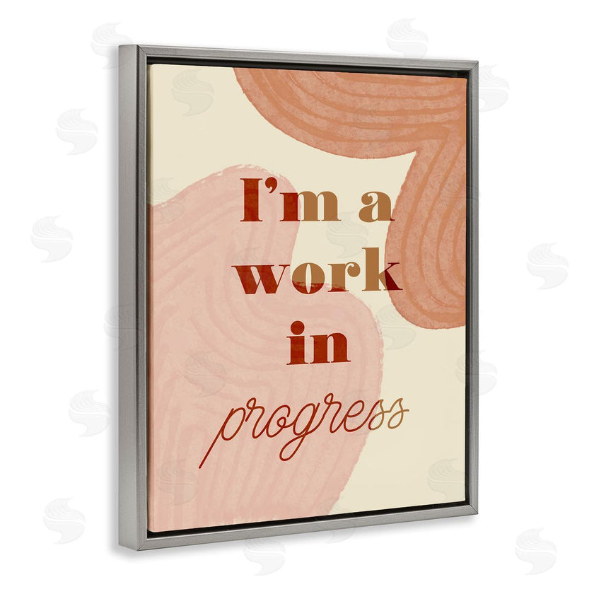 Stupell Studio | Work In Progress Phrase Abstract Warm Shapes