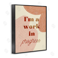 Stupell Studio | Work In Progress Phrase Abstract Warm Shapes
