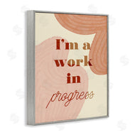 Stupell Studio | Work In Progress Phrase Abstract Warm Shapes
