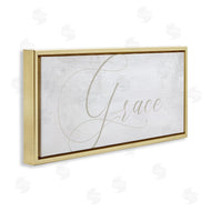 Stupell Studio | Grace Phrase Elegant Cursive Typography Neutral