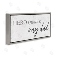 Stupell Studio | Hero Definition Dad Appreciation Family Phrase