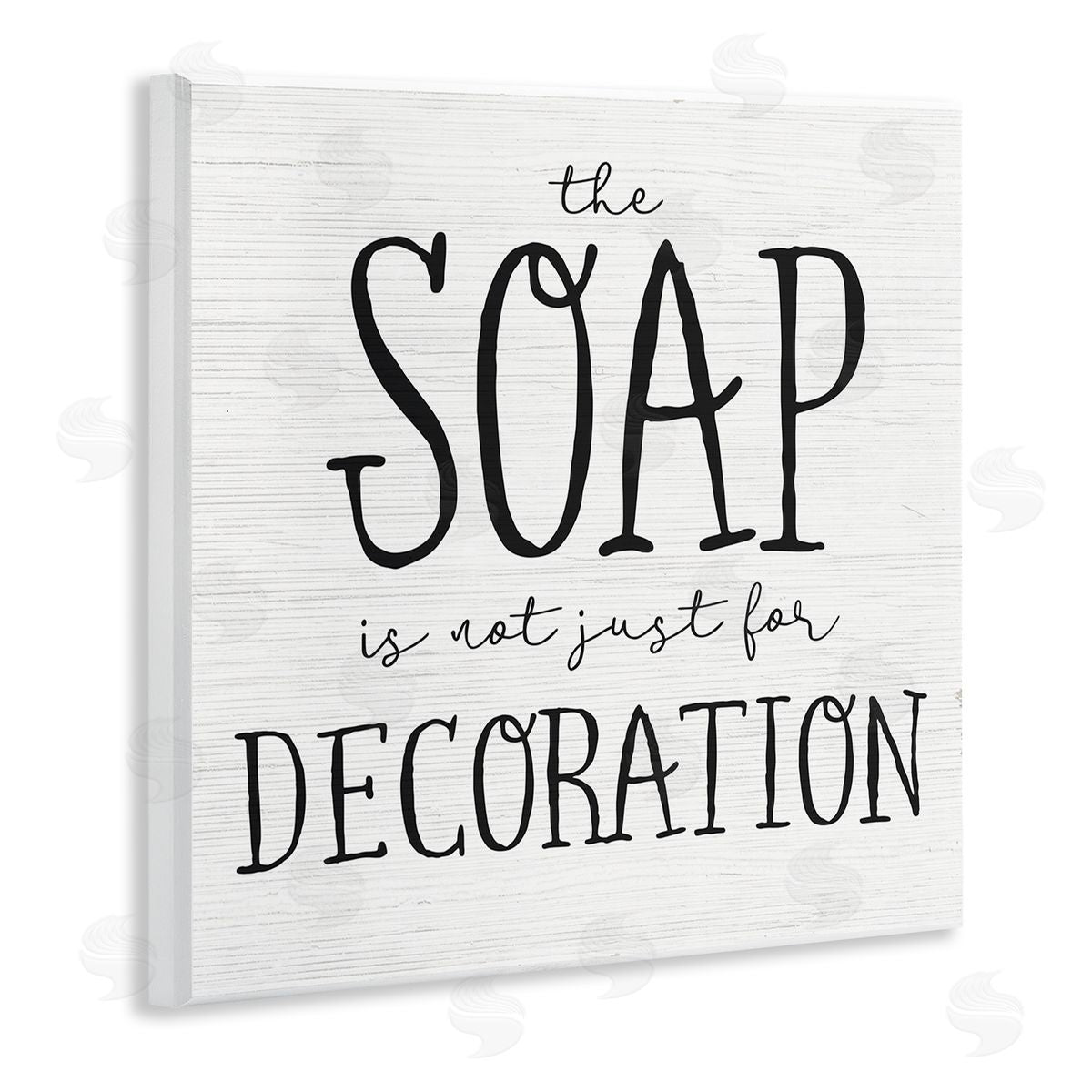 Stupell Studio Soap's Not Decoration Phrase Sassy Bathroom Quote Wall Plaque Art