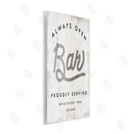 Stupell Studio | Always Open BYOB Bar Sign Funny Drinking Phrase