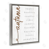 Stupell Studio | Autumn Harvest Season Checklist Country Charm