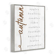Stupell Studio | Autumn Harvest Season Checklist Country Charm