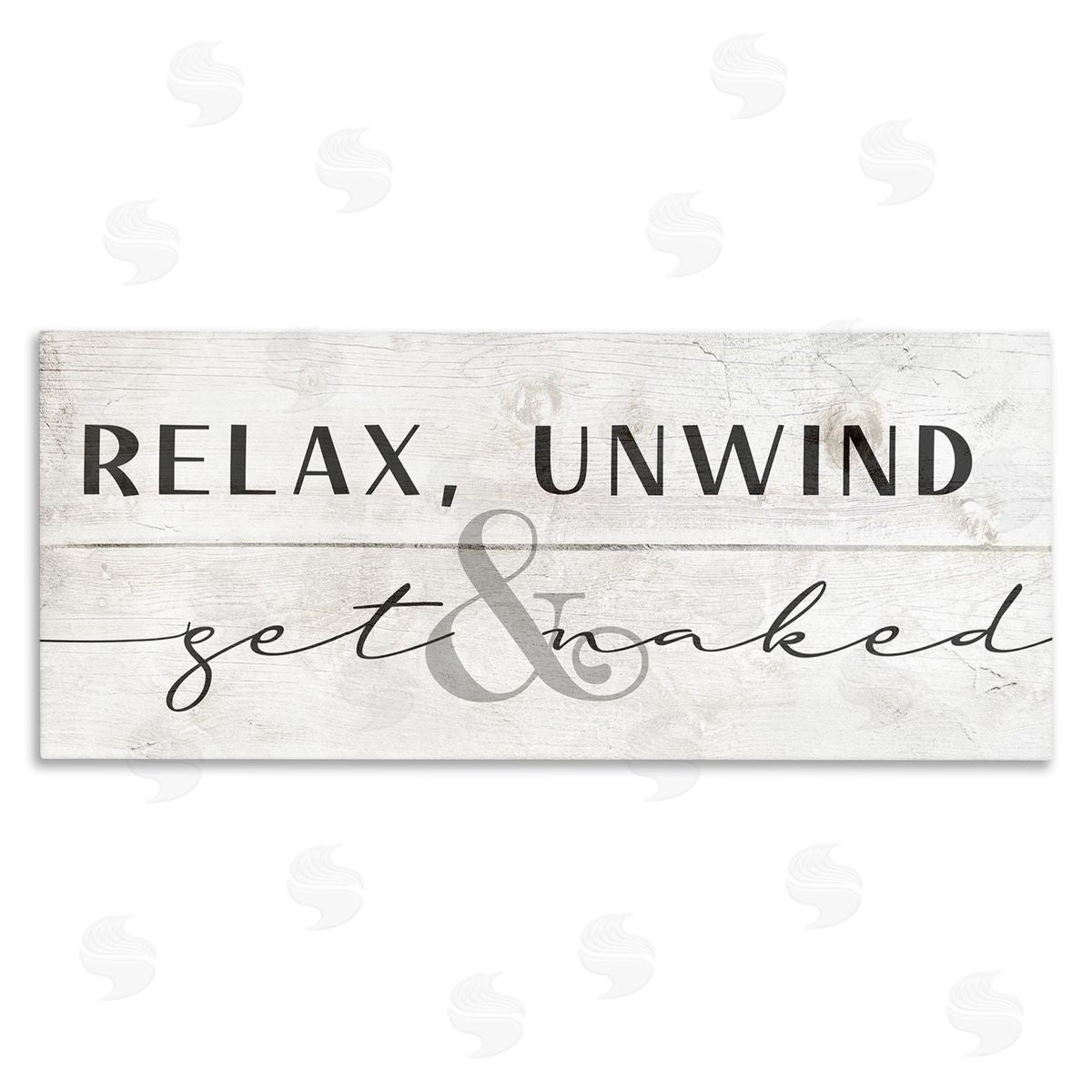 Relax Unwind & Get Naked Canvas Wall Art, Home Decor by Stupell Studio