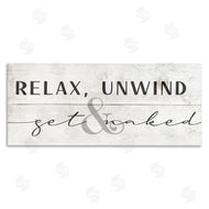 Stupell Studio | Relax Unwind & Get Naked