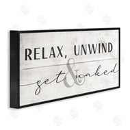 Stupell Studio | Relax Unwind & Get Naked