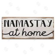 Stupell Studio | Namastay At Home Phrase Rustic Self-Care Pun