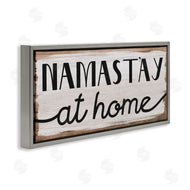 Stupell Studio | Namastay At Home Phrase Rustic Self-Care Pun