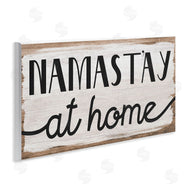 Stupell Studio | Namastay At Home Phrase Rustic Self-Care Pun
