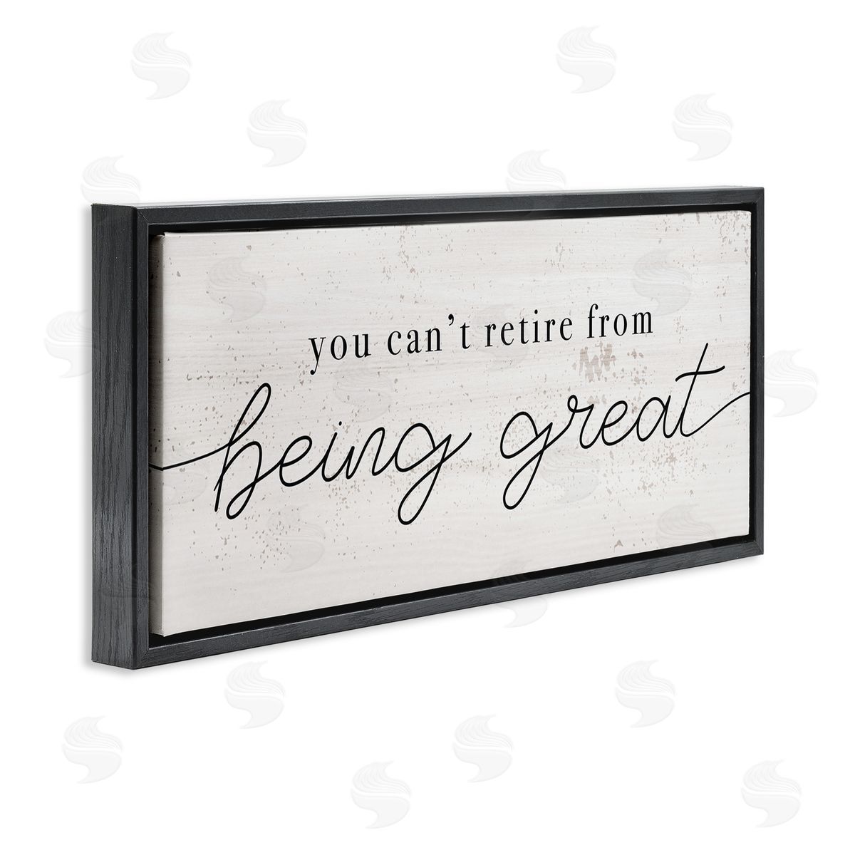 Stupell Studio Can't Retire Being Great Phrase Retirement Humor Black Floater Frame Canvas Art