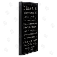 Stupell Studio | Relax and Enjoy Self Care Phrases Work Break Motivational