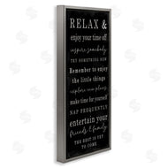 Stupell Studio | Relax and Enjoy Self Care Phrases Work Break Motivational