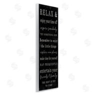 Stupell Studio | Relax and Enjoy Self Care Phrases Work Break Motivational
