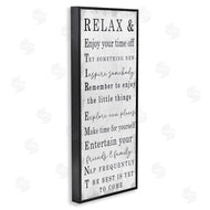 Stupell Studio | Relax and Enjoy Retirement Phrases Self-Care Message