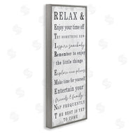 Stupell Studio | Relax and Enjoy Retirement Phrases Self-Care Message