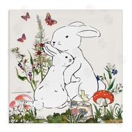 Sangita Bachelet | Rabbit Hugs in Spring Meadow Butterfly Garden