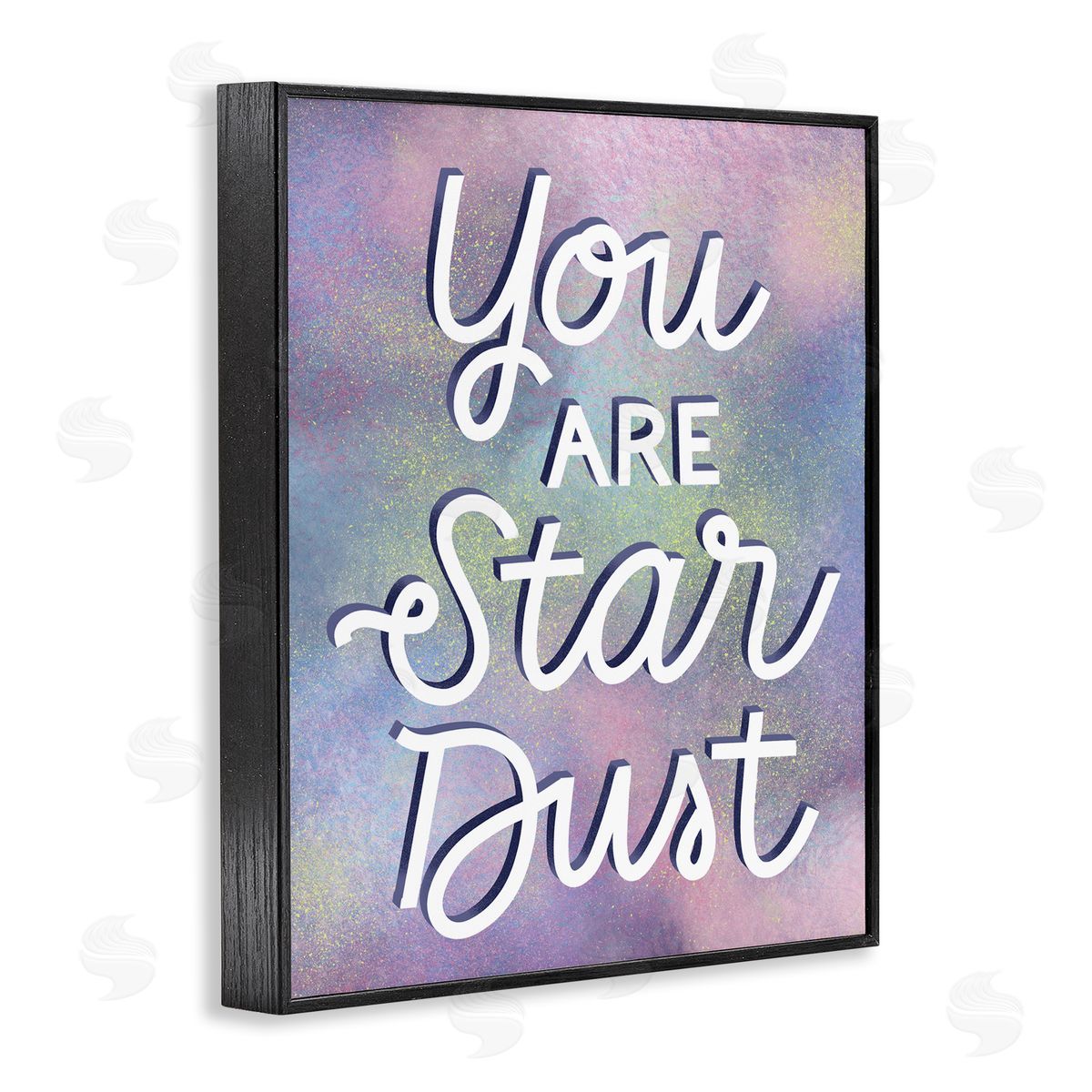 Richelle Lynn Garn You are Star Dust Phrase Mystical Purple Pink Design Black Framed Giclee Wall Art