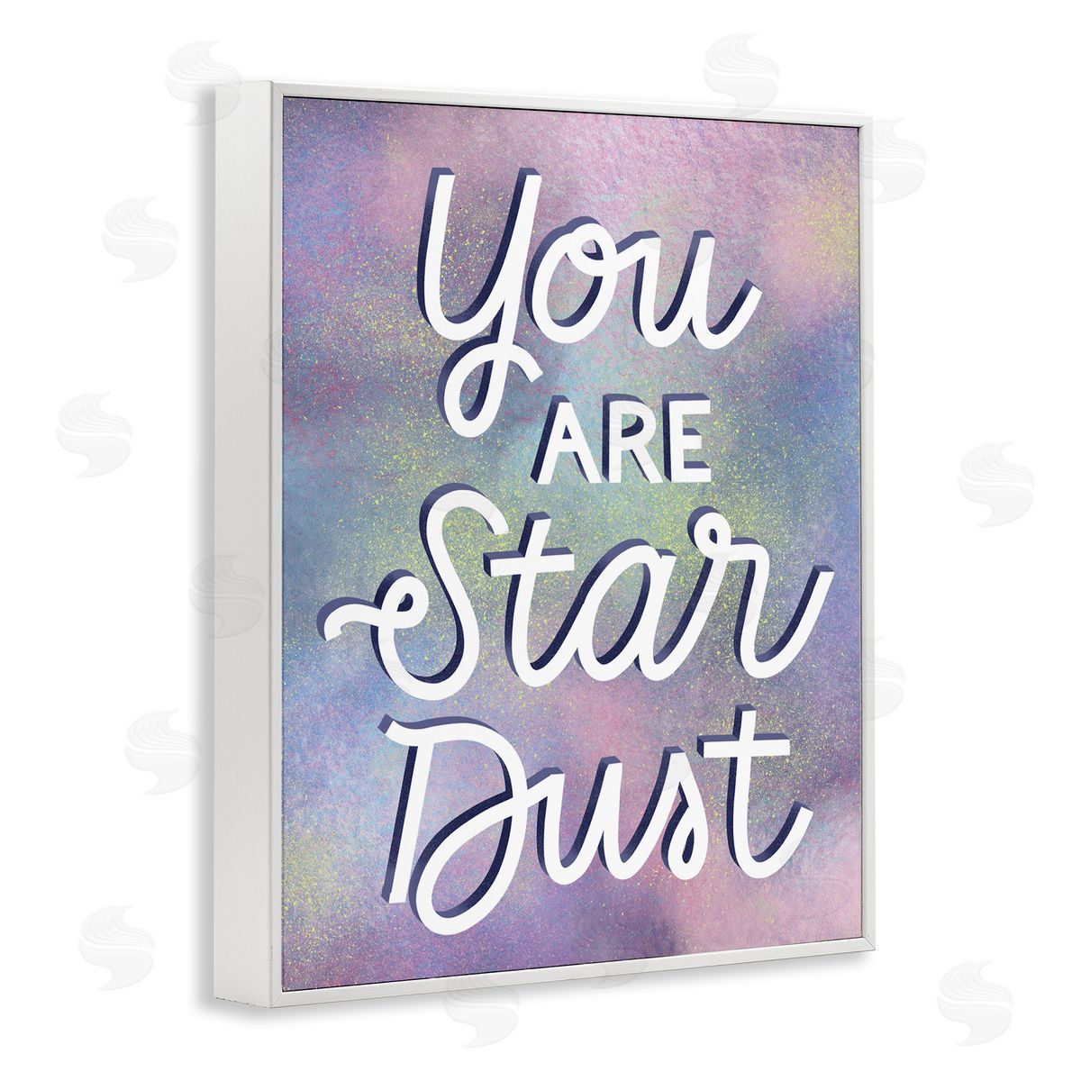 Richelle Lynn Garn You are Star Dust Phrase Mystical Purple Pink Design White Framed Giclee Wall Art
