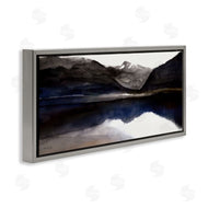 Stellar Design Studio | Lakeside Mountain Range Reflection Watercolor Black Blue